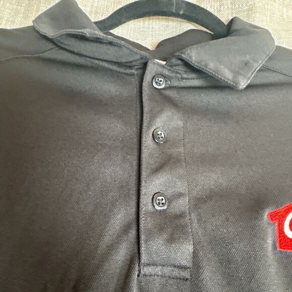 Caseys Shirt Mens Size Large Black Red Short Sleeve Polo Employee Uniform - Picture 4 of 9
